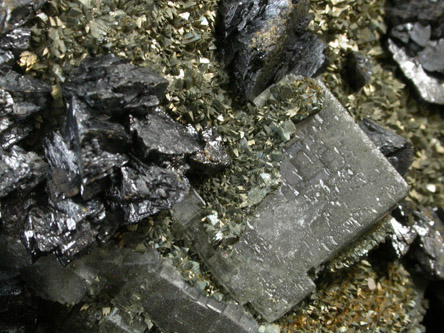 Sphalerite, Fluorite, Pyrite from Ladywash Mine, Eyam, North Derbyshire, England