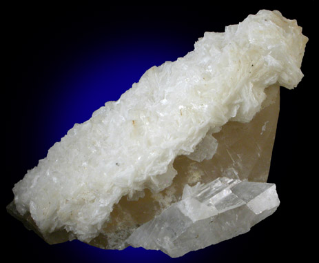 Barite on Calcite from Parc Mine, Llanwrst, Denbighshire, Wales