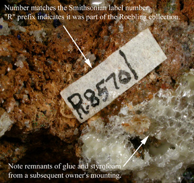 Azurite with Cerussite from Tsumeb Mine, Otavi-Bergland District, Oshikoto, Namibia