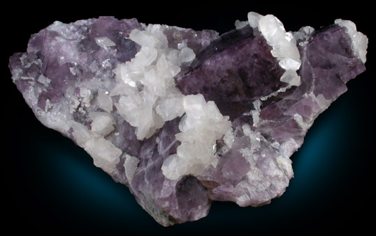 Fluorite with Calcite from Blackdene Mine, Ireshopeburn, Weardale, County Durham, England