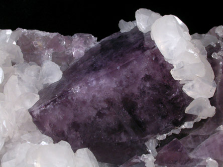 Fluorite with Calcite from Blackdene Mine, Ireshopeburn, Weardale, County Durham, England