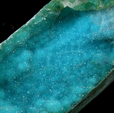 Quartz over Chrysocolla from Inspiration Mine, Globe-Miami District, Gila County, Arizona