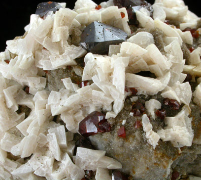 Sphalerite var. Ruby Blende with Dolomite from Baxter Springs, Cherokee County, Kansas