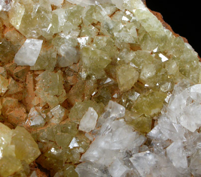 Adamite with Calcite from Mina Ojuela, Mapimi, Durango, Mexico