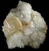 Calcite on Quartz from Allenhead Mine, Allendale, County Durham, England