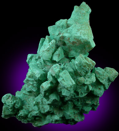 Malachite and Gypsum over Calcite from Copper Queen Mine, Bisbee, Warren District, Cochise County, Arizona