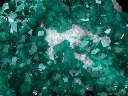 Dioptase and Duftite on Calcite from Tsumeb Mine, Otavi-Bergland District, Oshikoto, Namibia (Type Locality for Duftite)