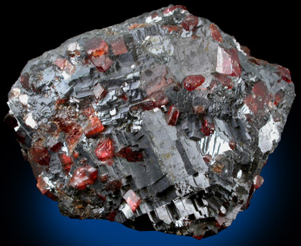 Rhodonite in Galena from 2500' level, Zinc Mine, Broken Hill, New South Wales, Australia