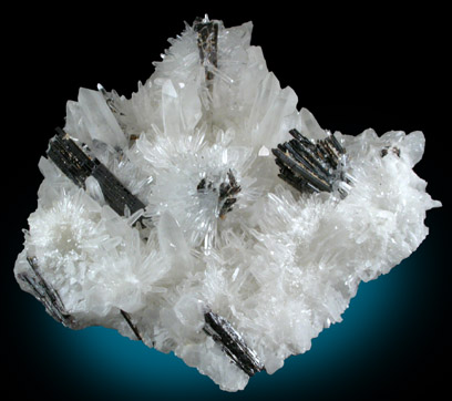 Huebnerite and Quartz from Huallapon Mine, Pasto Bueno, Ancash Province, Peru