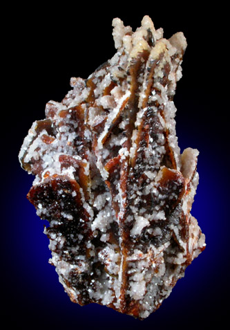 Smithsonite on Descloizite from Berg Aukas Mine, 16 km ENE of Grootfontein, Otavi Mountain Land, Namibia