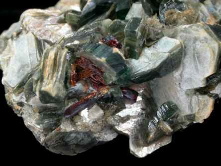 Rutile on Muscovite from Shelby, Cleveland County, North Carolina