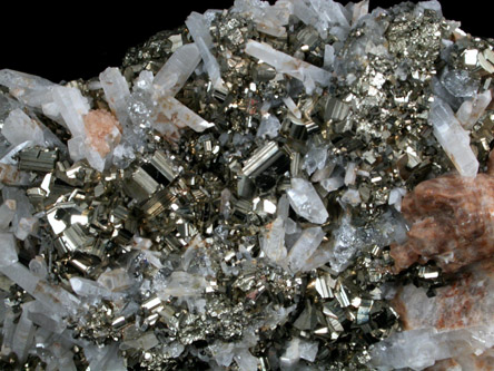 Pyrite with Quartz from Naica District, Saucillo, Chihuahua, Mexico