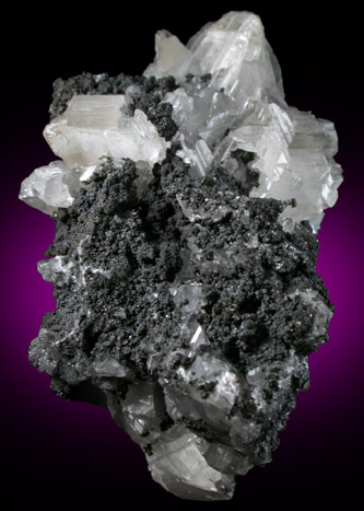 Cerussite on Galena from Tsumeb Mine, Otavi-Bergland District, Oshikoto, Namibia