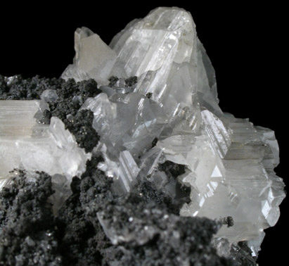 Cerussite on Galena from Tsumeb Mine, Otavi-Bergland District, Oshikoto, Namibia