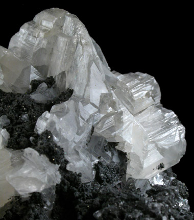 Cerussite on Galena from Tsumeb Mine, Otavi-Bergland District, Oshikoto, Namibia