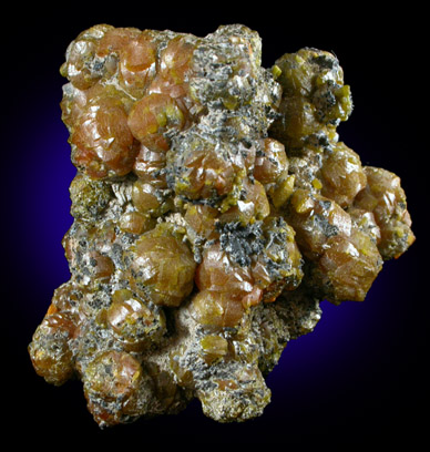 Mimetite var. Campylite from Dry Gill Mine, Caldbeck Fells, Cumbria, England