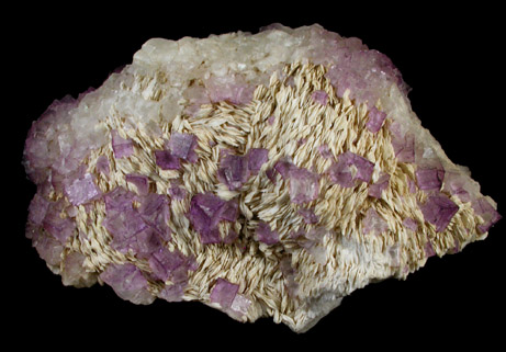 Fluorite on Barite from Central Kentucky Fluorspar District, Danville, Boyle County, Kentucky