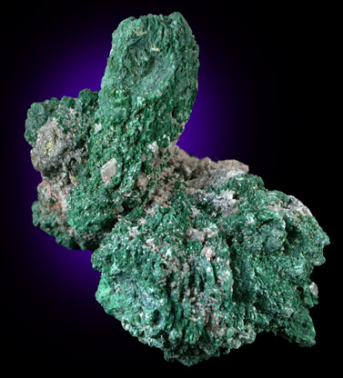 Malachite pseudomorphs after Azurite with Cerussite from Mammoth-St. Anthony Mine, Tiger, Pinal County, Arizona