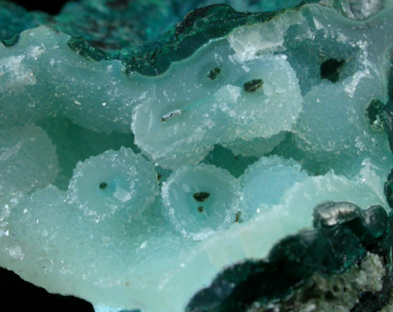 Chrysocolla with Quartz coating from Inspiration Mine, Globe-Miami District, Gila County, Arizona