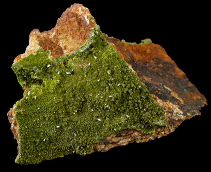 Pyromorphite from Southwest Chester County Mine, Phoenixville, Pennsylvania