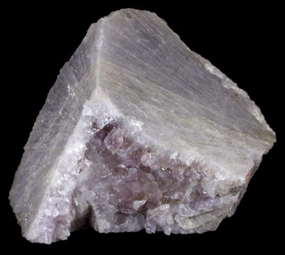 Quartz cast after Anhydrite from Prospect Park Quarry, Prospect Park, Passaic County, New Jersey