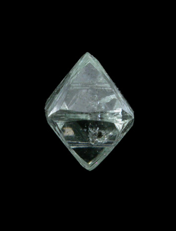 Diamond (blue 0.66 carat octahedral crystal) from Northern Cape Province, South Africa