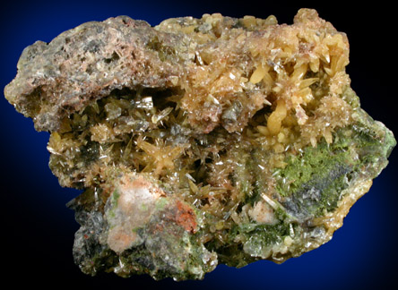 Mimetite and Duftite from Tsumeb Mine, Otavi-Bergland District, Oshikoto, Namibia (Type Locality for Duftite)