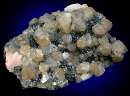 Cerussite, Barite, Galena from Mibladen, Haute Moulouya Basin, Zeida-Aouli-Mibladen belt, Midelt Province, Morocco