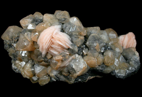 Cerussite, Barite, Galena from Mibladen, Haute Moulouya Basin, Zeida-Aouli-Mibladen belt, Midelt Province, Morocco