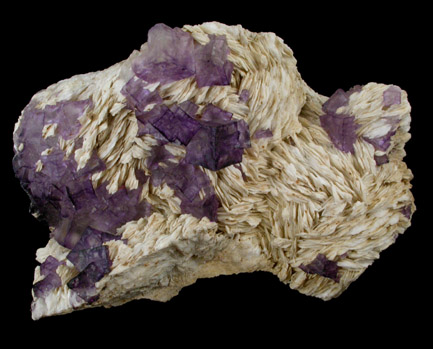 Fluorite on Barite from Central Kentucky Fluorspar District, Danville, Boyle County, Kentucky