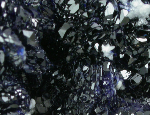 Azurite on Quartz with Cerussite from Mazapil, Zacatecas, Mexico