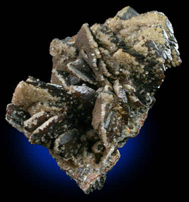 Descloizite with Smithsonite from Berg Aukas Mine, 16 km ENE of Grootfontein, Otavi Mountain Land, Namibia