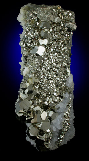 Pyrite and Quartz from Huaron District, Cerro de Pasco Province, Pasco Department, Peru