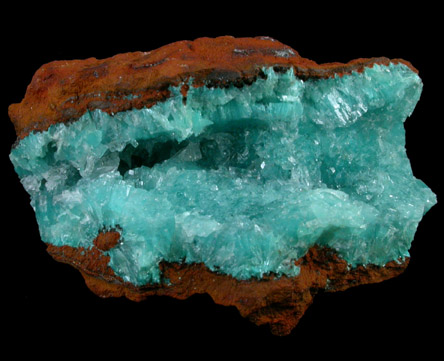Aurichalcite inclusions in Calcite from Mina Ojuela, Mapimi, Durango, Mexico