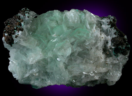 Aurichalcite inclusions in Calcite from Mina Ojuela, Mapimi, Durango, Mexico