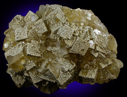 Fluorite with Pyrite from Moscona Mine, Villabona District, Asturias, Spain