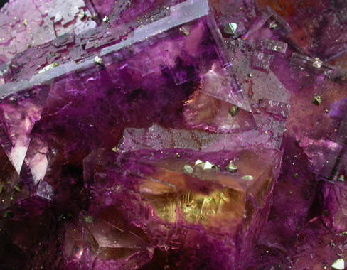 Fluorite with Chalcopyrite from Denton Mine, Harris Creek District, Hardin County, Illinois