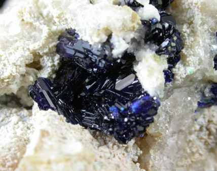 Azurite on Quartz from Zacatecas, Mexico