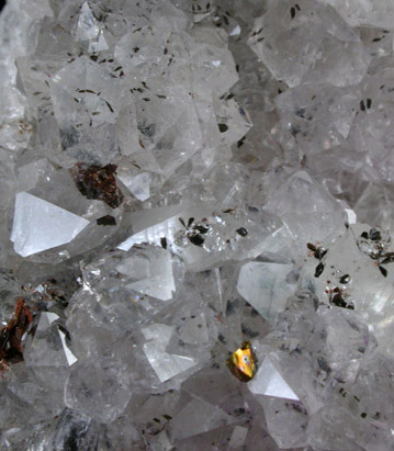 Chalcopyrite, Goethite on Smoky Quartz from Braen's Quarry, Haledon, Passaic County, New Jersey