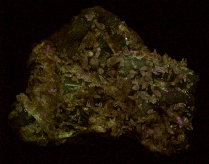 Calcite on Fluorite from Cave-in-Rock District, Hardin County, Illinois