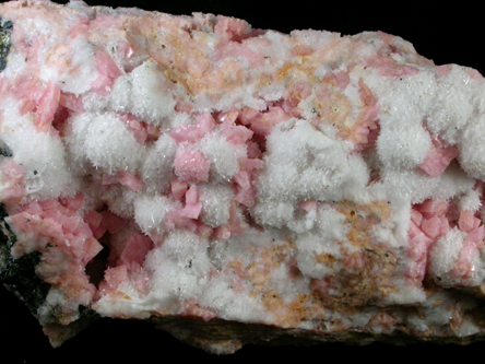 Rhodochrosite with Quartz, Sphalerite from Santa Rita Mine, Morococha District, Yauli Province, Lima Department, Peru