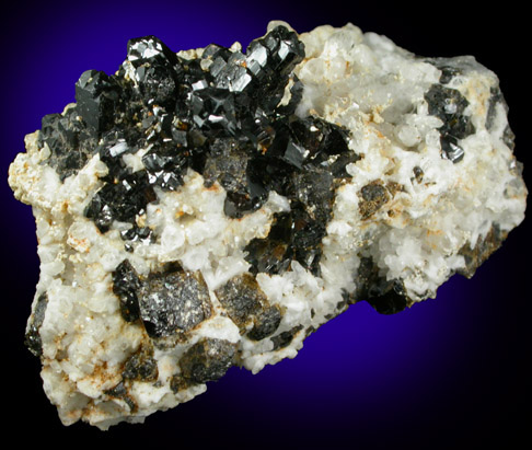 Cassiterite on Quartz from Huanuni District, Dalence Province, Oruro Department, Bolivia