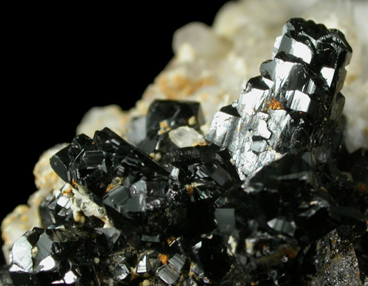 Cassiterite on Quartz from Huanuni District, Dalence Province, Oruro Department, Bolivia