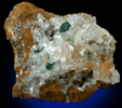 Malachite on Quartz from King of Prussia, Montgomery County, Pennsylvania