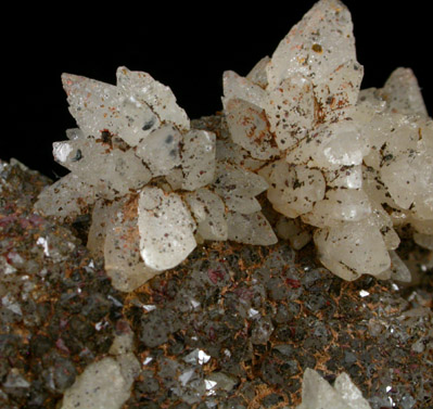 Calcite, Quartz, Hematite from Cinque Quarry, East Haven, New Haven County, Connecticut