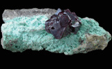 Cuprite on Chrysocolla from Mashamba West Mine, 13 km west of Kolwezi, Katanga Copperbelt, Lualaba Province, Democratic Republic of the Congo