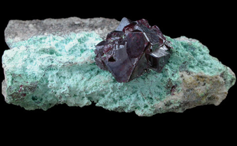 Cuprite on Chrysocolla from Mashamba West Mine, 13 km west of Kolwezi, Katanga Copperbelt, Lualaba Province, Democratic Republic of the Congo