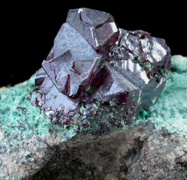 Cuprite on Chrysocolla from Mashamba West Mine, 13 km west of Kolwezi, Katanga Copperbelt, Lualaba Province, Democratic Republic of the Congo