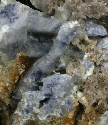Corundum var. Sapphire from Lime Crest Quarry (Limecrest), Sussex Mills, 4.5 km northwest of Sparta, Sussex County, New Jersey