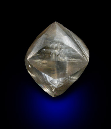 Diamond (2.55 carat dodecahedral crystal) from Koffiefontein Mine, Free State (formerly Orange Free State), South Africa